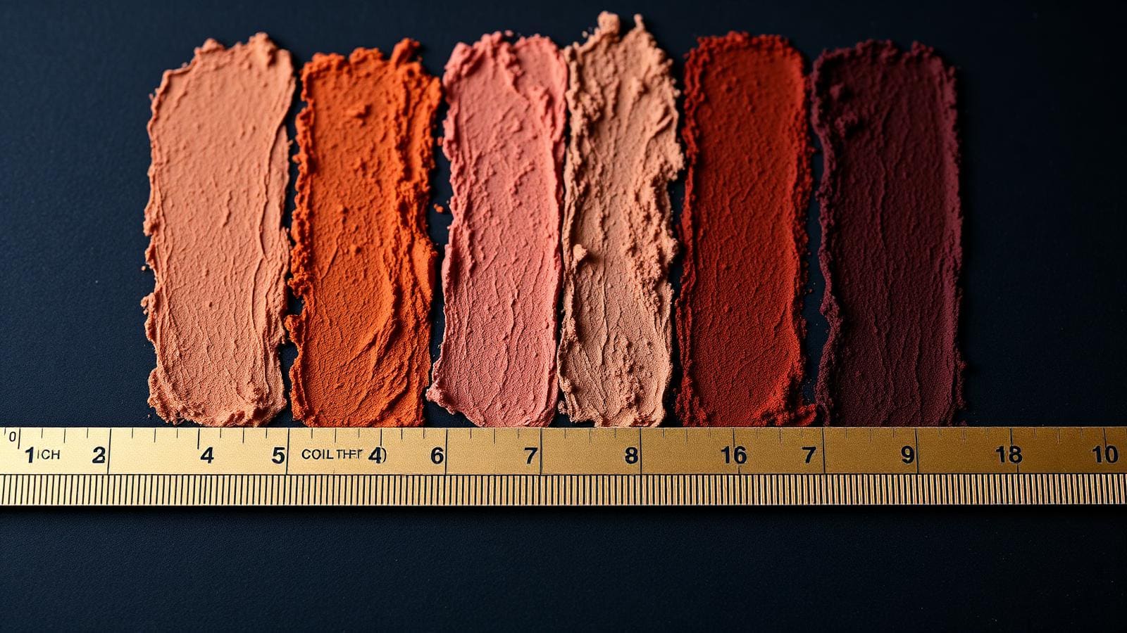 Warm and cool undertone pigment swatches side by side