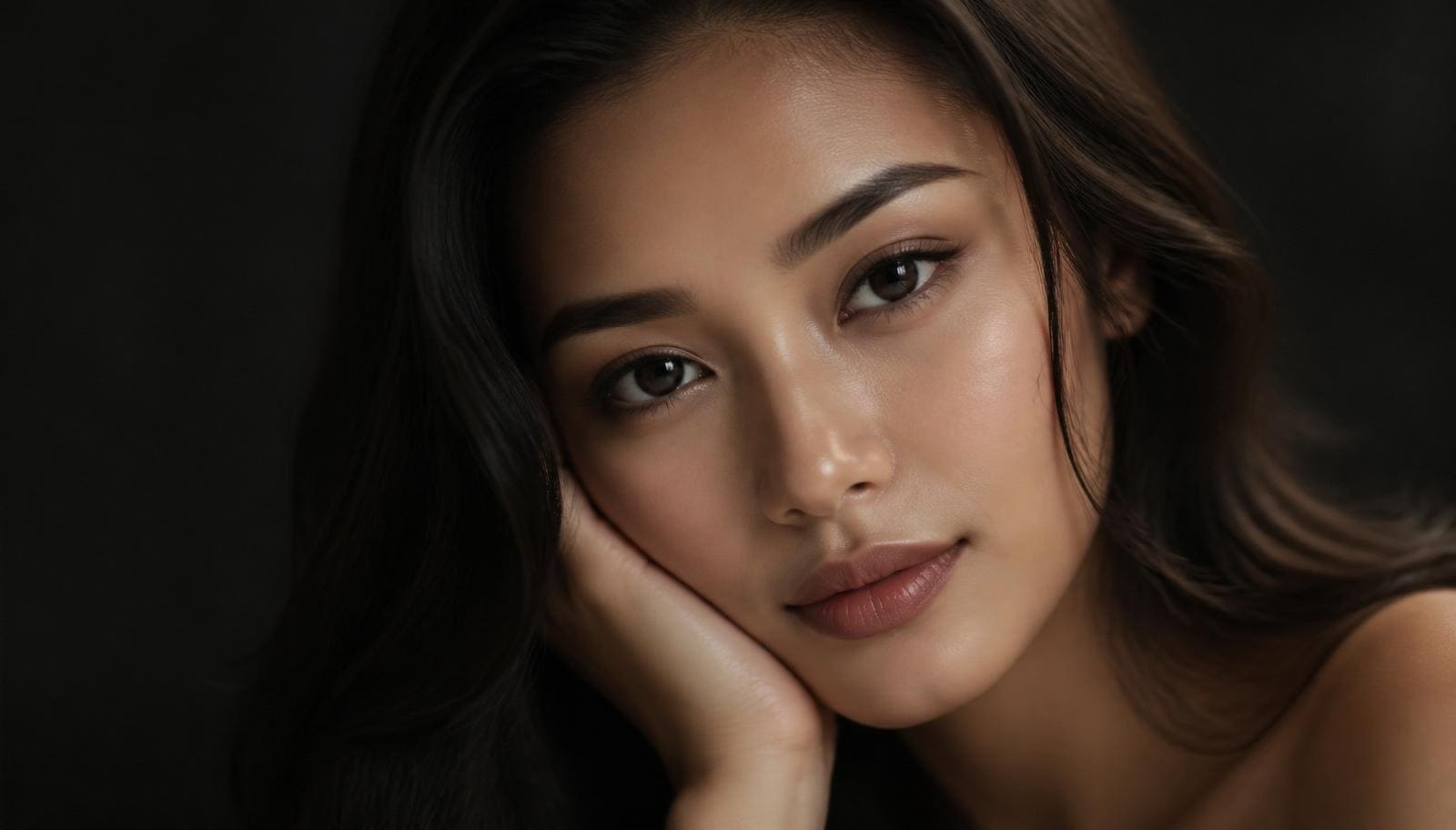 Hasil sulam alis natural pada wanita Indonesia