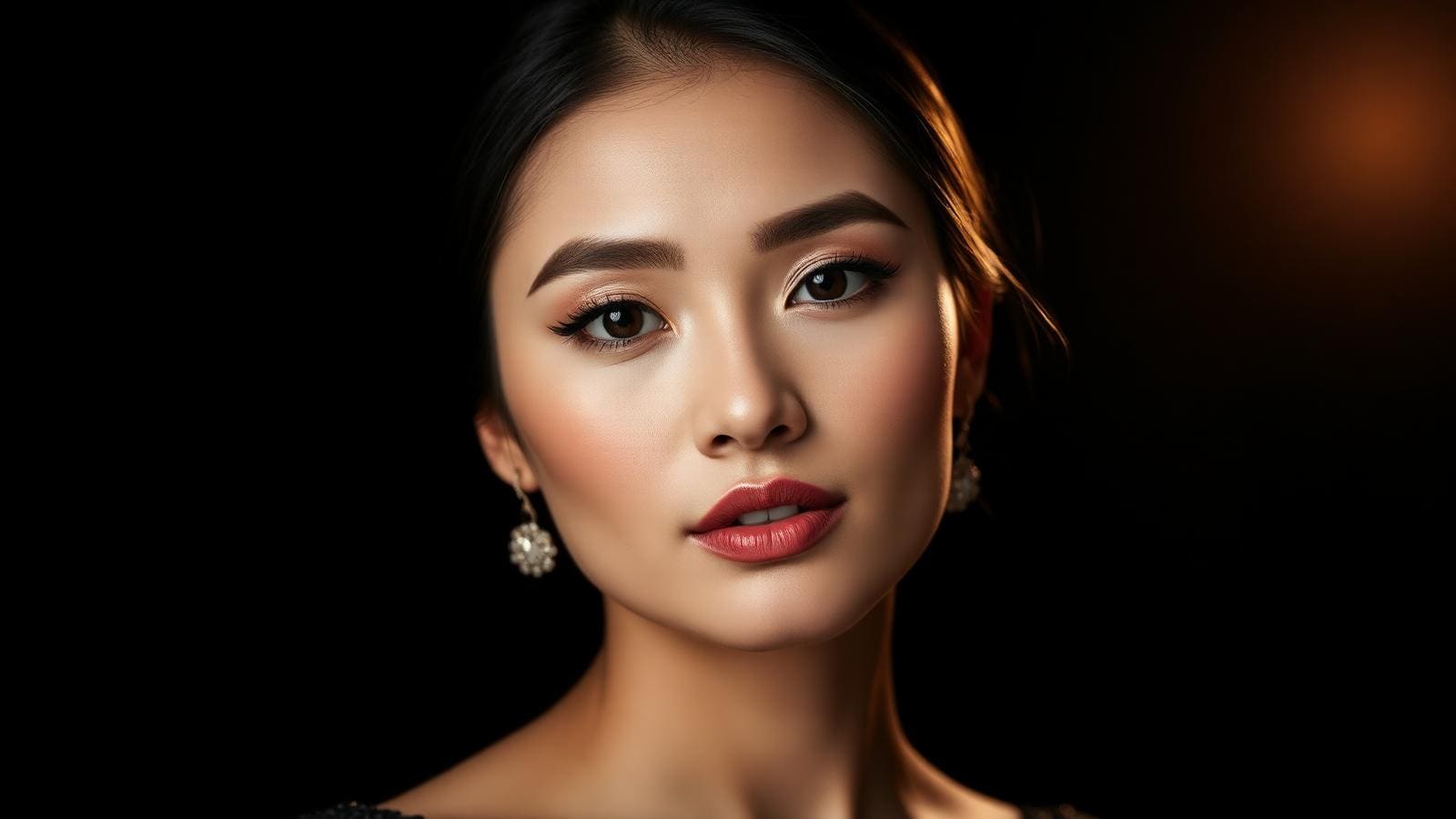 Wanita Indonesia dengan sulam alis yang halus dan alami